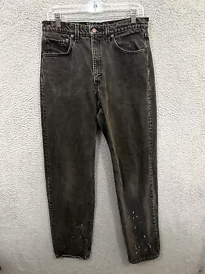 Vintage Levis Jeans Mens 33x36 Black Denim 555 Straight Red Tab Made In USA 90s • $38.88