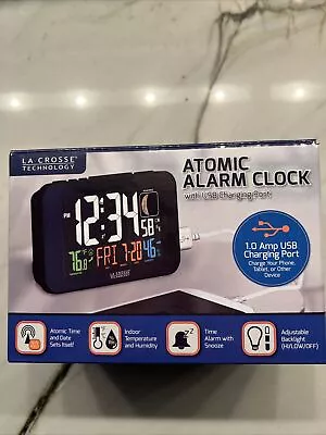 La Crosse Technology Atomic Alarm Clock Color Digital USB Port 617-1485B • $29.95