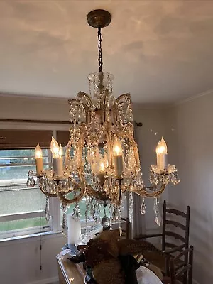 Antique Crystal Chandelier • $700