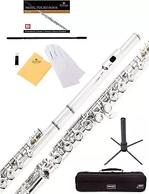 Mendini By Cecilio Closed Hole C Flute For Beginners 16-Key Flute Nickel- • $35.52