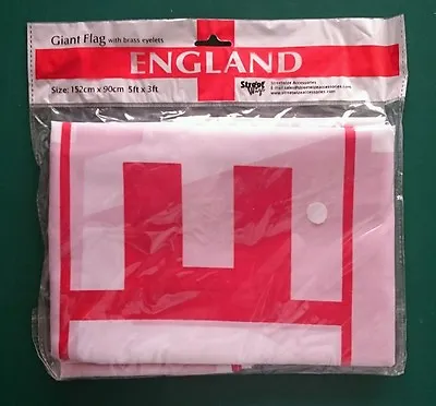 £3.99 • Buy GIANT JUBILEE FLAG 5x3ft ENGLAND ST GEORGE HIGH QUALITY EASY HANG FOOTBALL