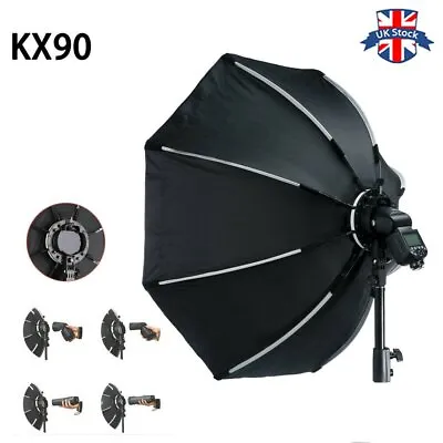 UK Octagon Umbrella Universal Mount Flash Softbox KX90  For Godox AD200/PRO V1 • £42.99