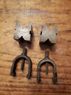 $79.99 • Buy Mitutoyo V Blocks With Clamps Made In Japan. Machinist Tool