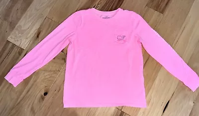 Vineyard Vines Girls Pink Whale L/s Tee Size 14 Excellent Cond Ld5 • $19.99