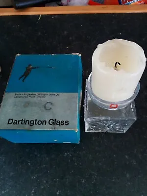 Dartington Glass Vase/Candleholder & Candle. In Original Box Vintage Circa 60s • £14.99