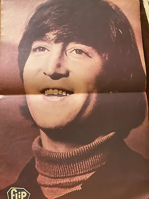 John Lennon The Beatles Two Page Vintage Centerfold Poster • $3.59