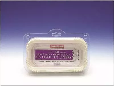 Loaf Tin Liners 2lb Inches Non-Sticky Greaseproof  Storing Cake 40 Pieces  • £9.99