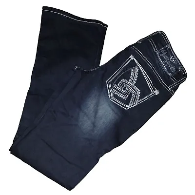 $24.95 • Buy #Hydraulic Lola Curvy Slim Bootcut Dark Wash Blue Junior Women's Jeans (9/10)