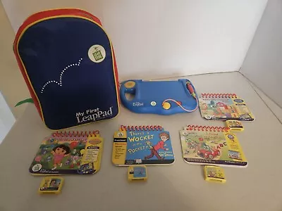 Leap Frog My First LeapPad Learning System With 4 Books & Cartridges Backpack  • $34.99