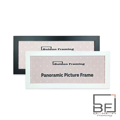 Panoramic Sizes Picture Frames Photo Frames Modern Poster Frame Black White • £6.25
