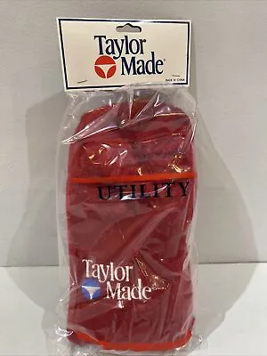 Vintage TaylorMade Red Utility Golf Club Headcover Fuzzy Plush NOS • $29.24