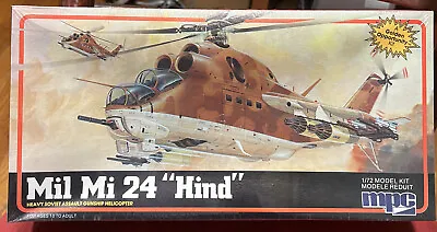 1984 MPC 1-4409 Mil Mi 24  Hind  Gunship Helicopter 1/72 Scale Model Kit New • $14