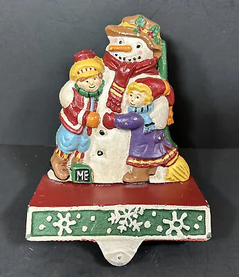 Mary Engelbreit Cast Iron Christmas Stocking Holder Midwest Cannon SNOWMAN/KIDS • $39.95