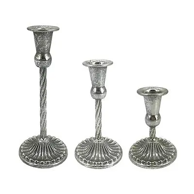 Metal Candle Holder For Pillar Candles Candlestick Ornament Candle Stick Holder • £12.72