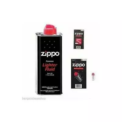 Zippo Petrol Fuel Lighter Fluid Or 6 Flints Or 1 Wick - Genuine Products Options • £3.18