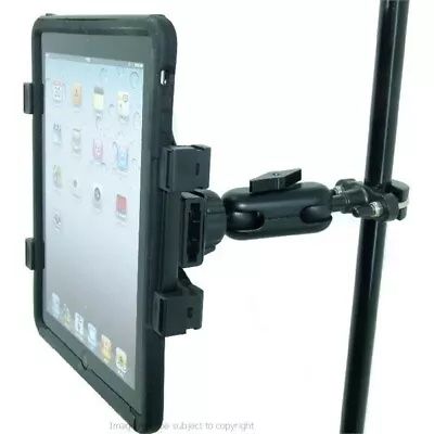 Secure Metal U-Bolt Music / Microphone Stand Holder Mount For IPad AIR 2 • £32.99