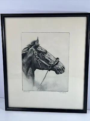 Vintage Art Print “Whirlaway” By  R.H. Palenske Horse Talio-Chrome Lithograph • $74.95
