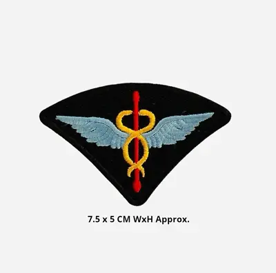 RAF Cloth Flight Medical Officer Patch Embroidered Iron/Sew On Badge Shirt N-705 • £2.19