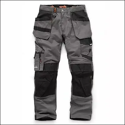 £39.95 • Buy Scruffs Trade Holster Work Trousers With Stretch Panels - Graphite - Tapered Fit