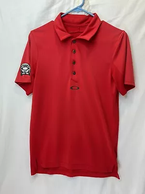 Oakley Golf Men’s Casual Polo Shirt Red Small Short Sleeve Oakley Pro Am Logo • $11.16