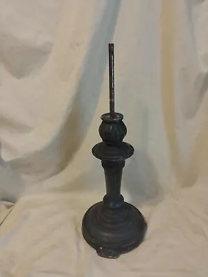 Vintage Pewter Look Lamp Base 12.5x6.5 In For Parts • $14.99