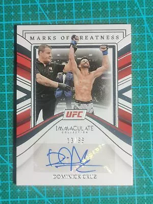 2023 Panini Immaculate UFC Marks Of Greatness Dominick Cruz #'d/99 • $1