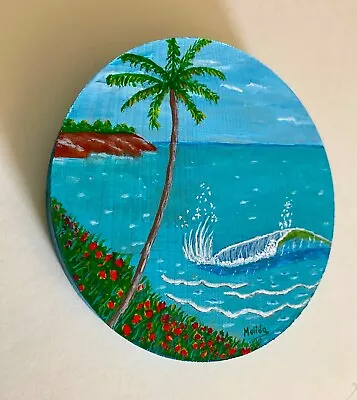 Hawaii Beach Original Painting On Wood Maui Painting Art Wave Painting Art Gift • $34