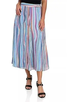 NEW - Christopher & Banks Flowy Multi Color Stripe Maxi Skirt • $17.99
