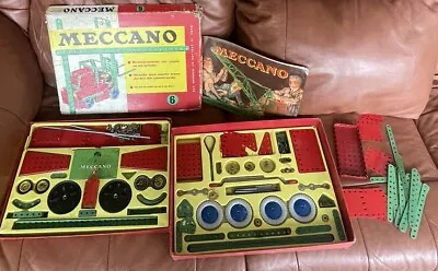 Vintage Boxed Meccano Set 6 With Instructions GREAT LOT PLEASE SEE PICTURES • £39.99