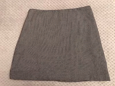 H&M Skirt Black White Check Gingham Size 6 - VGC • £3.95