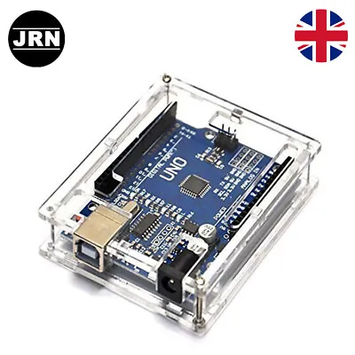 £2.99 • Buy Arduino Uno R3 Case Enclosure Shell Transparent Clear Cover Box UK