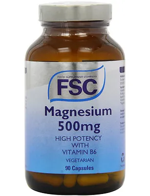 £11.75 • Buy FSC Magnesium 500mg High Potency With Vitamin B6 90 Capsules