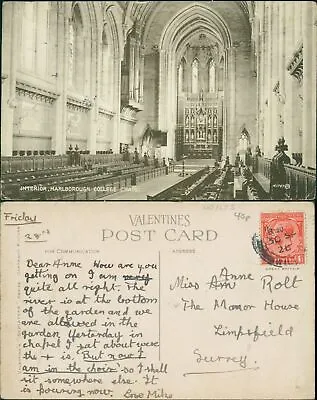 Marlborough College Chapel Interior1928 Valentine Sepiatype  • £5.60