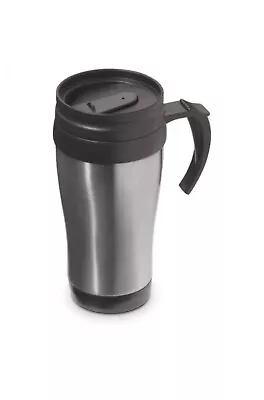 Travel Mug Tea Coffee Thermos Stainless Steel Drink Cup Slide Top 400ml Get Fast • £2.80