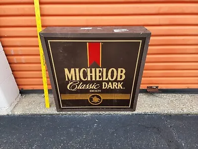 Beer Distributor Sign Michelob Classic Dark 24x24x8 Metal Can Hard Wire Light Up • $250