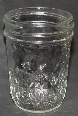 Vintage Ball Quilted Crystal Canning Fruit Jelly Jar No Lid Clear Glass 4” • $5.09