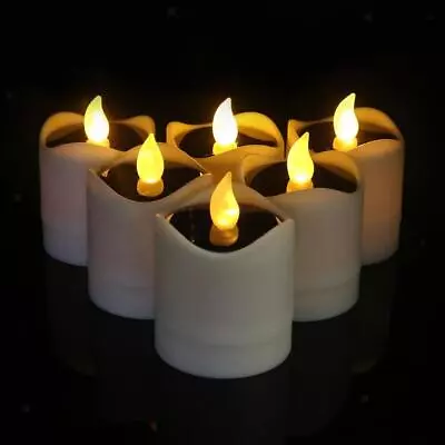 Solar Powered Flameless LED Candle Tea Light Candle For Wedding Memorial Bar • £5.47