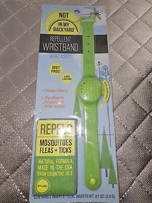 NWT Not In My Backyard Green Repellent Wristband With 2 Inserts • $8.98