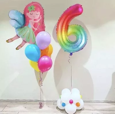 £7.99 • Buy 6th Birthday Angel Balloon Set Party Decorations Age 6 Princess 20 Pieces Girls