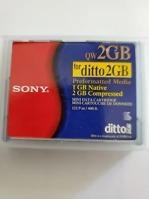 SONY Ditto 2GB QW2GB Preformatted Media Mini Data Cartridge - Used • $6.80