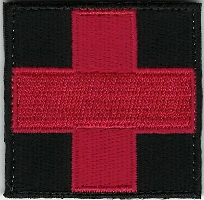 2  Red On Black Medic Paramedic Patch Fits For VELCRO® BRAND Loop Fastener • $3.49