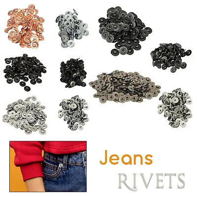 Hat Jeans Rivets Studs Button Brass With Pins For Craft Denim Leather Jacket • £4.09