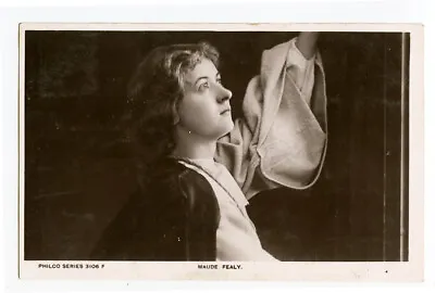 C 1908 Glamor PRETTY MAUDE FEALY British Edwardian Theater Photo Postcard • $15.57