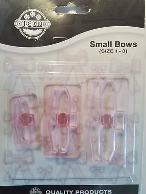 Jem Small Bows (size 1-3) Cutter Mould Sugar Craft Cake Decorating[1] • £4.53