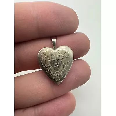 Vintage Sterling Silver Heart Locket • $59