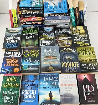 6x Crime/Thriller/Suspense/Detective Fiction Paperback Books Joblot Bundle • £9.99