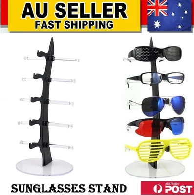 $14.99 • Buy 5 Pairs Plastic Eyeglasses Stand Sunglasses Glasses Holder Display Stand Rack AU