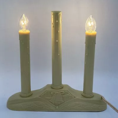 Vintage Plastic Christmas Window Candelabra Drip Candles 3 Light Electric Tested • $3.99