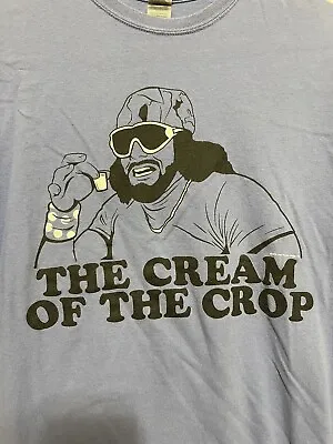 Macho Man Randy Savage T-Shirt Adult Medium Cream Or The Crop Purple WWE! 🍦👊 • $23.99