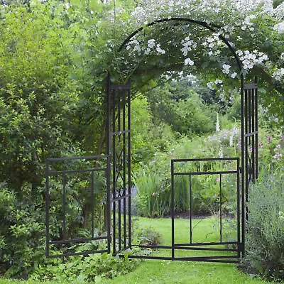 6.75' Outdoor Metal Garden Arbor Arch Climbing Plants Bridal Wedding Hearts • $139.99